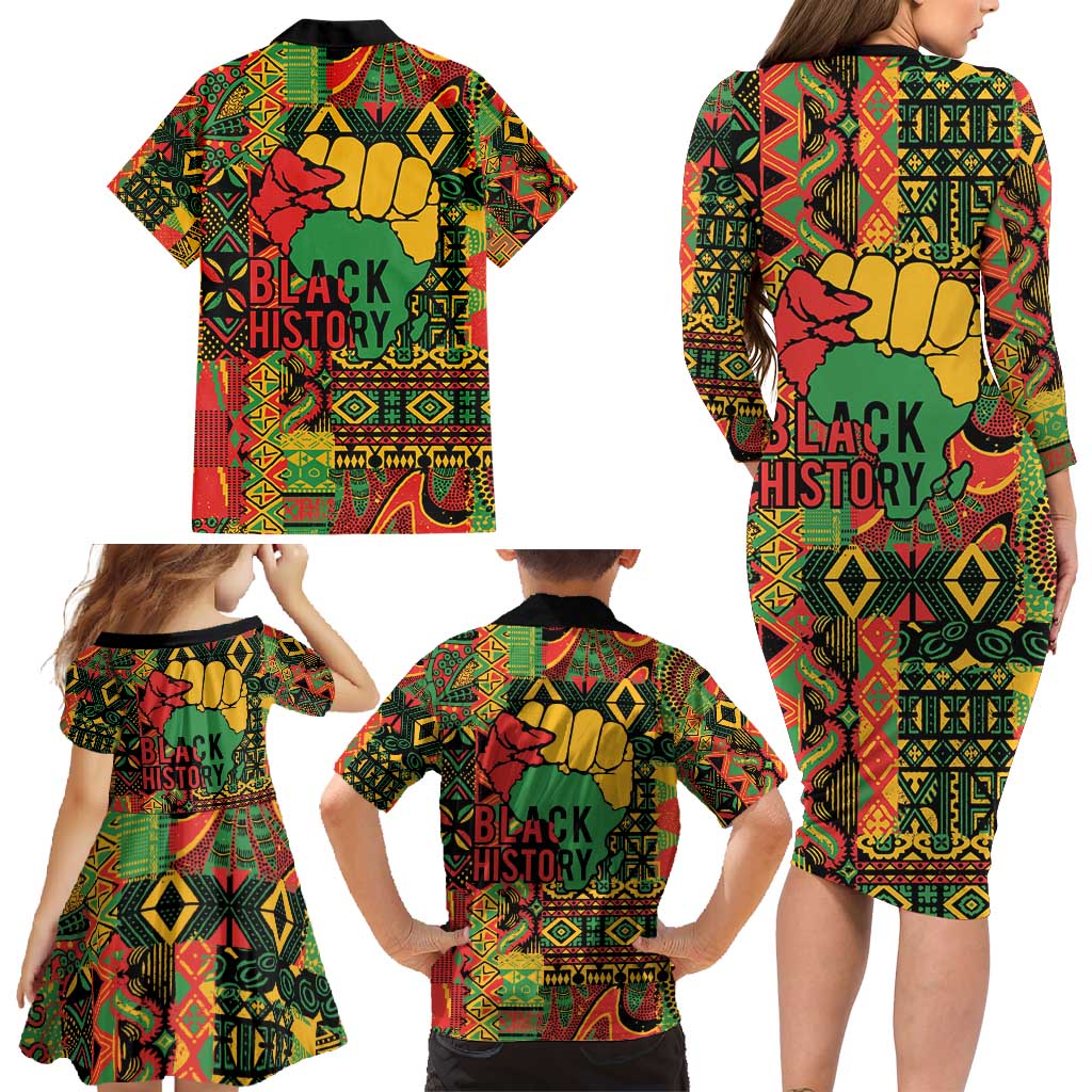 Black History Black Month Dream Like Family Matching Long Sleeve Bodycon Dress and Hawaiian Shirt LT9 - Wonder Print Shop