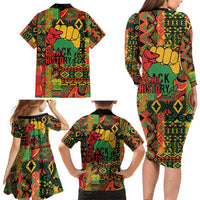 Black History Black Month Dream Like Family Matching Long Sleeve Bodycon Dress and Hawaiian Shirt LT9 - Wonder Print Shop