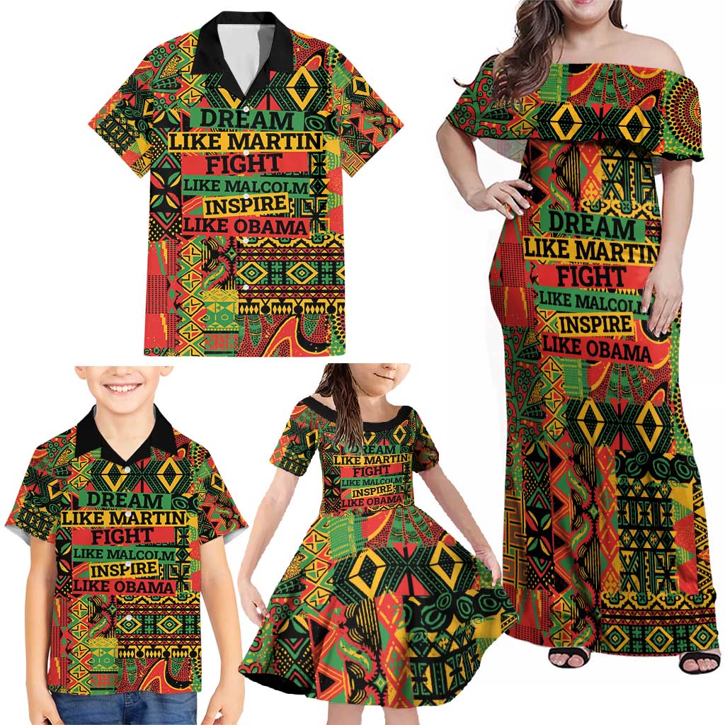 Black History Black Month Dream Like Family Matching Off Shoulder Maxi Dress and Hawaiian Shirt LT9 - Wonder Print Shop