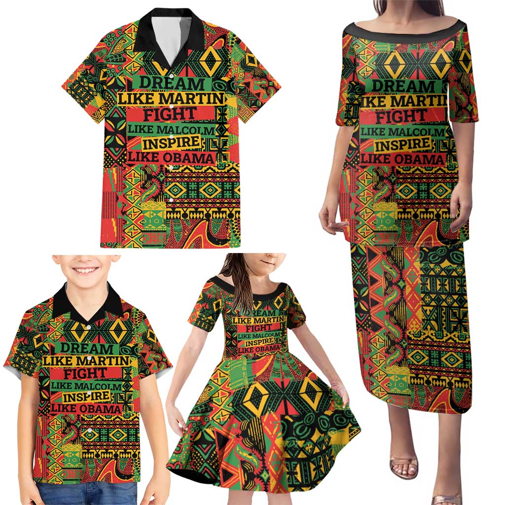 Black History Black Month Dream Like Family Matching Puletasi and Hawaiian Shirt - Wonder Print Shop
