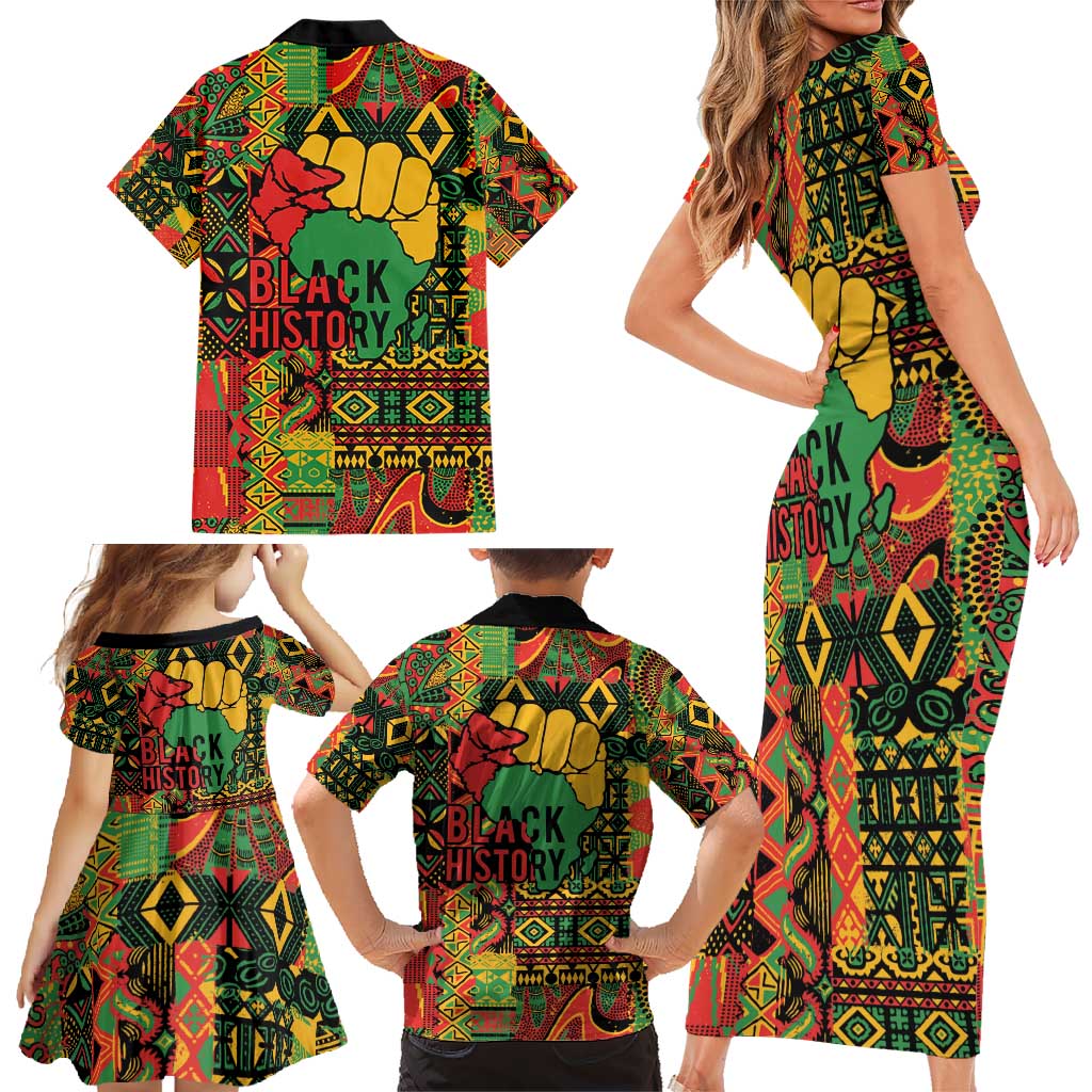 Black History Black Month Dream Like Family Matching Short Sleeve Bodycon Dress and Hawaiian Shirt - Wonder Print Shop