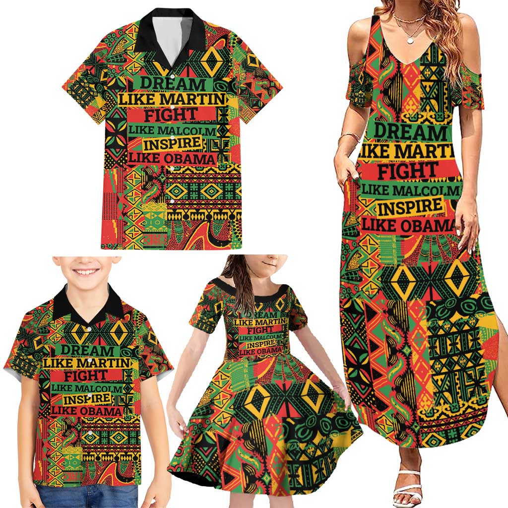 Black History Black Month Dream Like Family Matching Summer Maxi Dress and Hawaiian Shirt - Wonder Print Shop