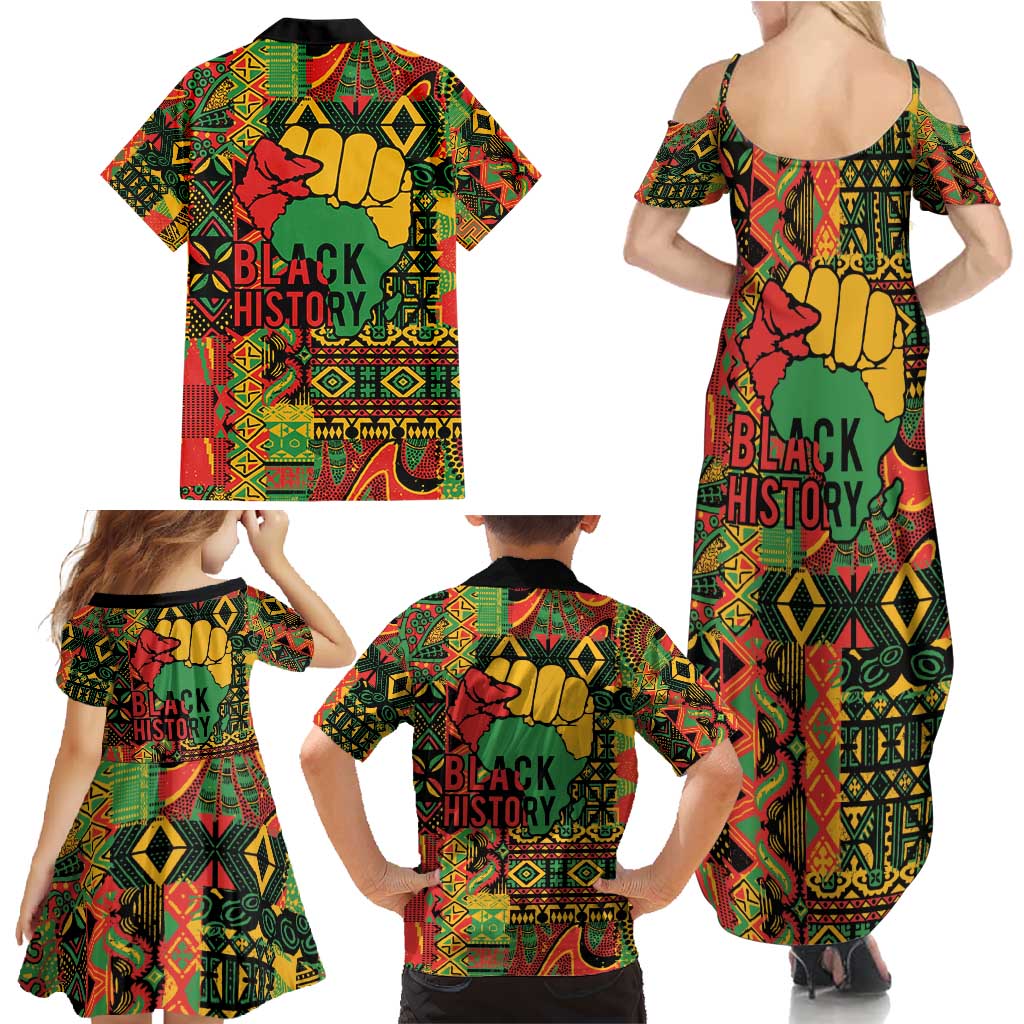 Black History Black Month Dream Like Family Matching Summer Maxi Dress and Hawaiian Shirt - Wonder Print Shop