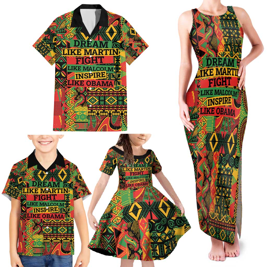 Black History Black Month Dream Like Family Matching Tank Maxi Dress and Hawaiian Shirt - Wonder Print Shop
