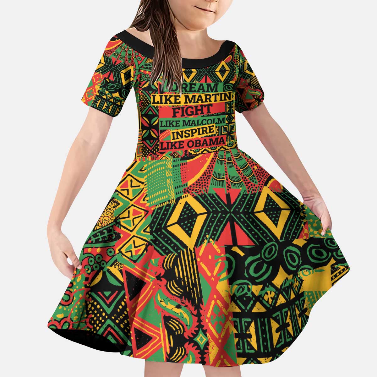 Black History Black Month Dream Like Kid Short Sleeve Dress - Wonder Print Shop