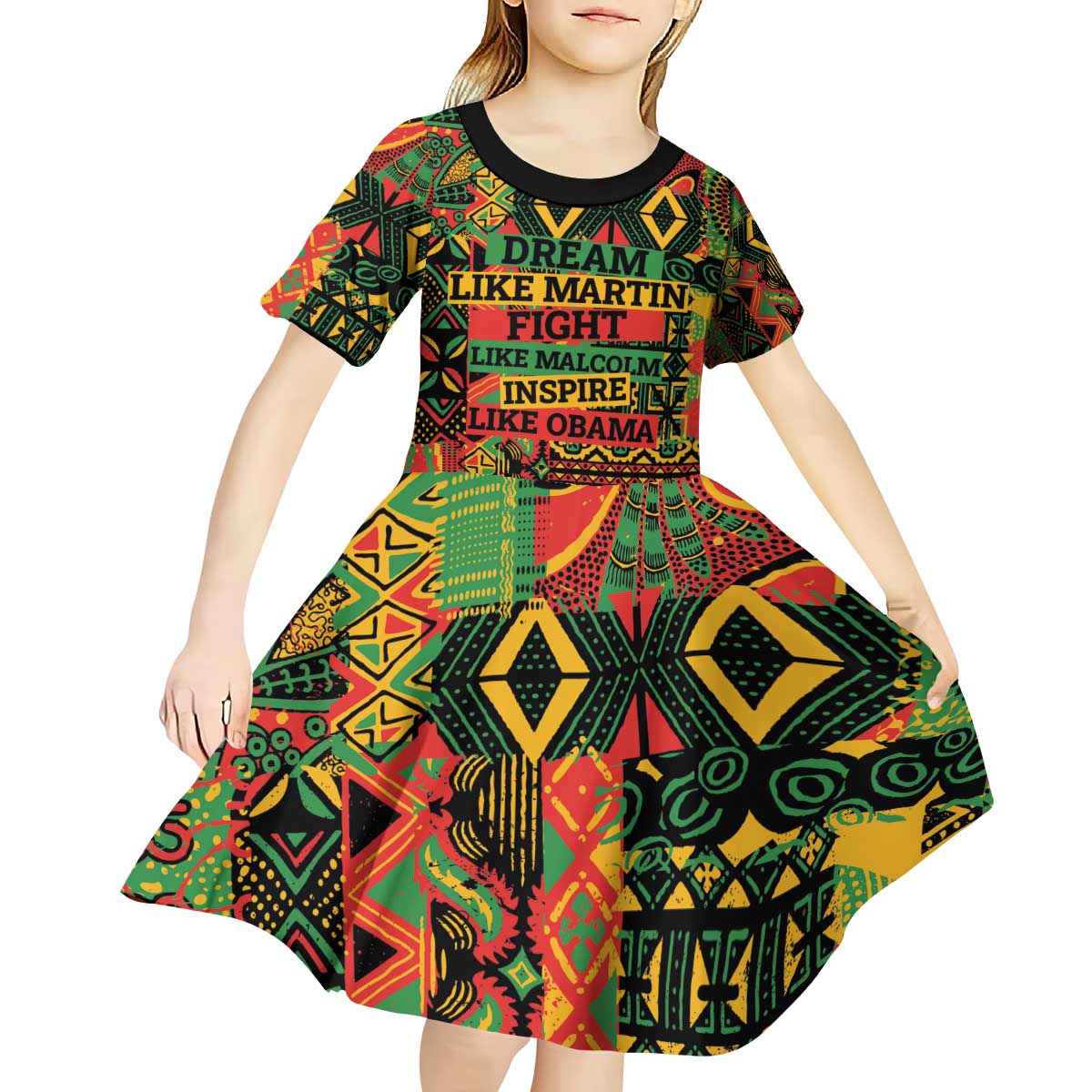 Black History Black Month Dream Like Kid Short Sleeve Dress - Wonder Print Shop