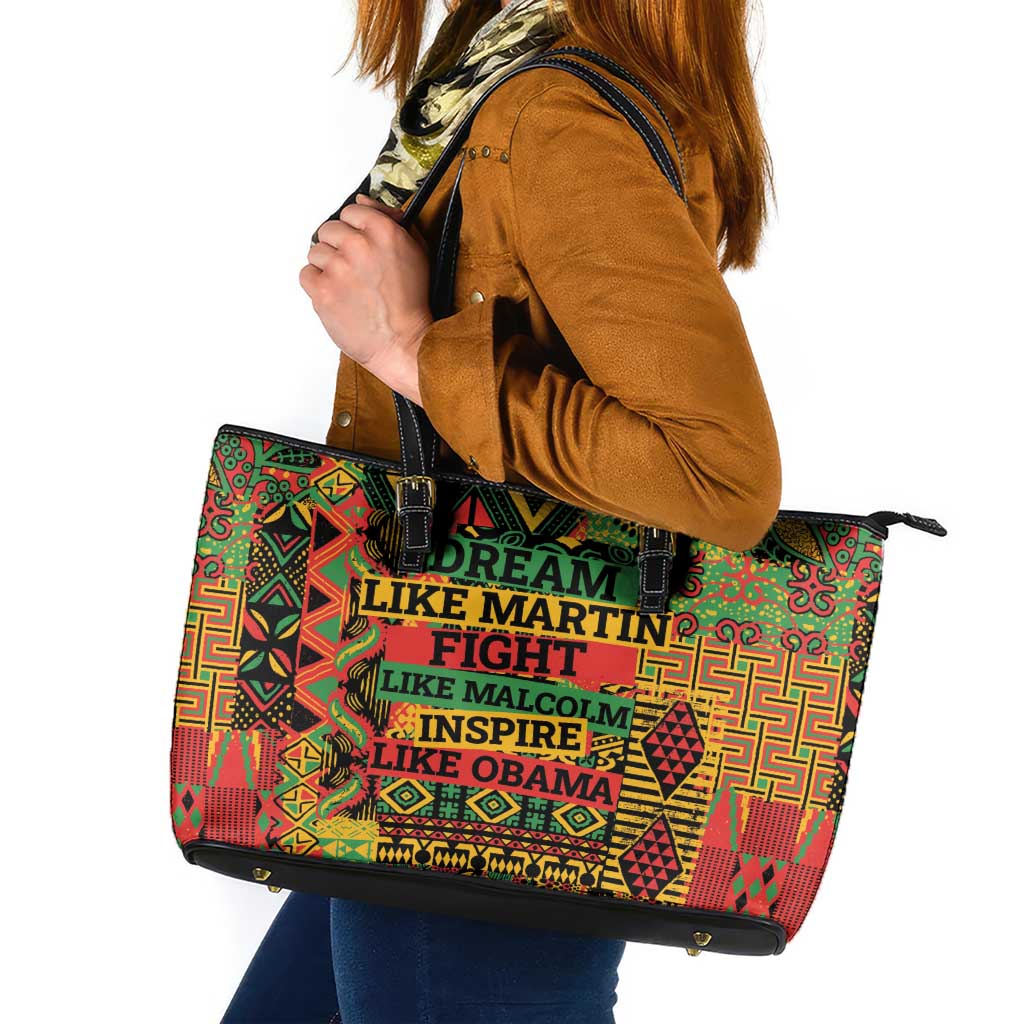 Black History Black Month Dream Like Leather Tote Bag - Wonder Print Shop