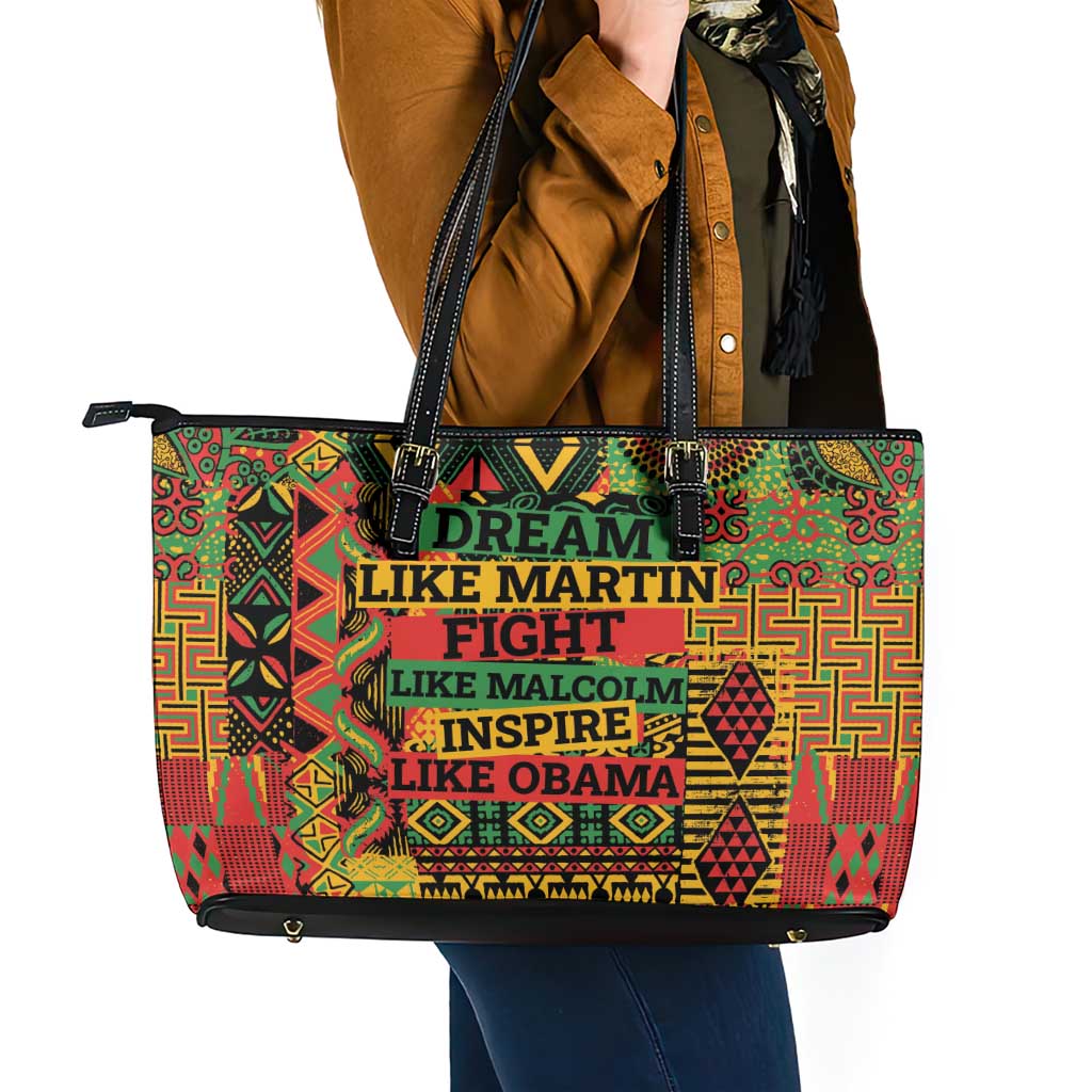 Black History Black Month Dream Like Leather Tote Bag - Wonder Print Shop