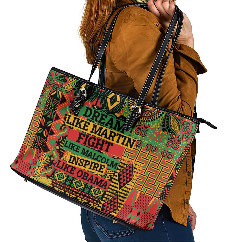Black History Black Month Dream Like Leather Tote Bag - Wonder Print Shop