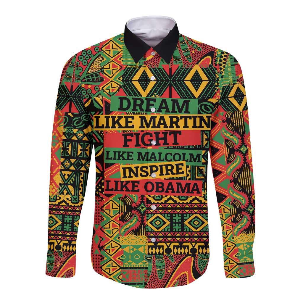 Black History Black Month Dream Like Long Sleeve Button Shirt - Wonder Print Shop