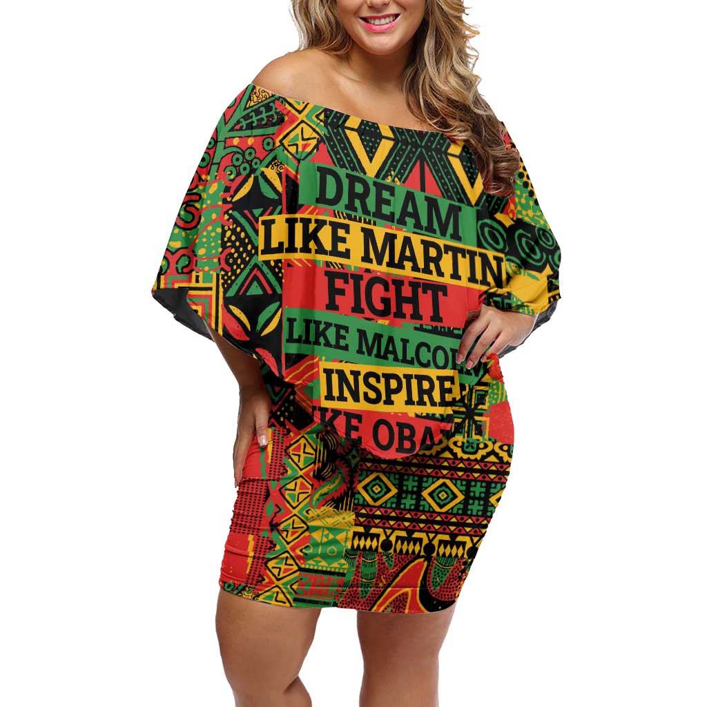 Black History Black Month Dream Like Off Shoulder Short Dress - Wonder Print Shop
