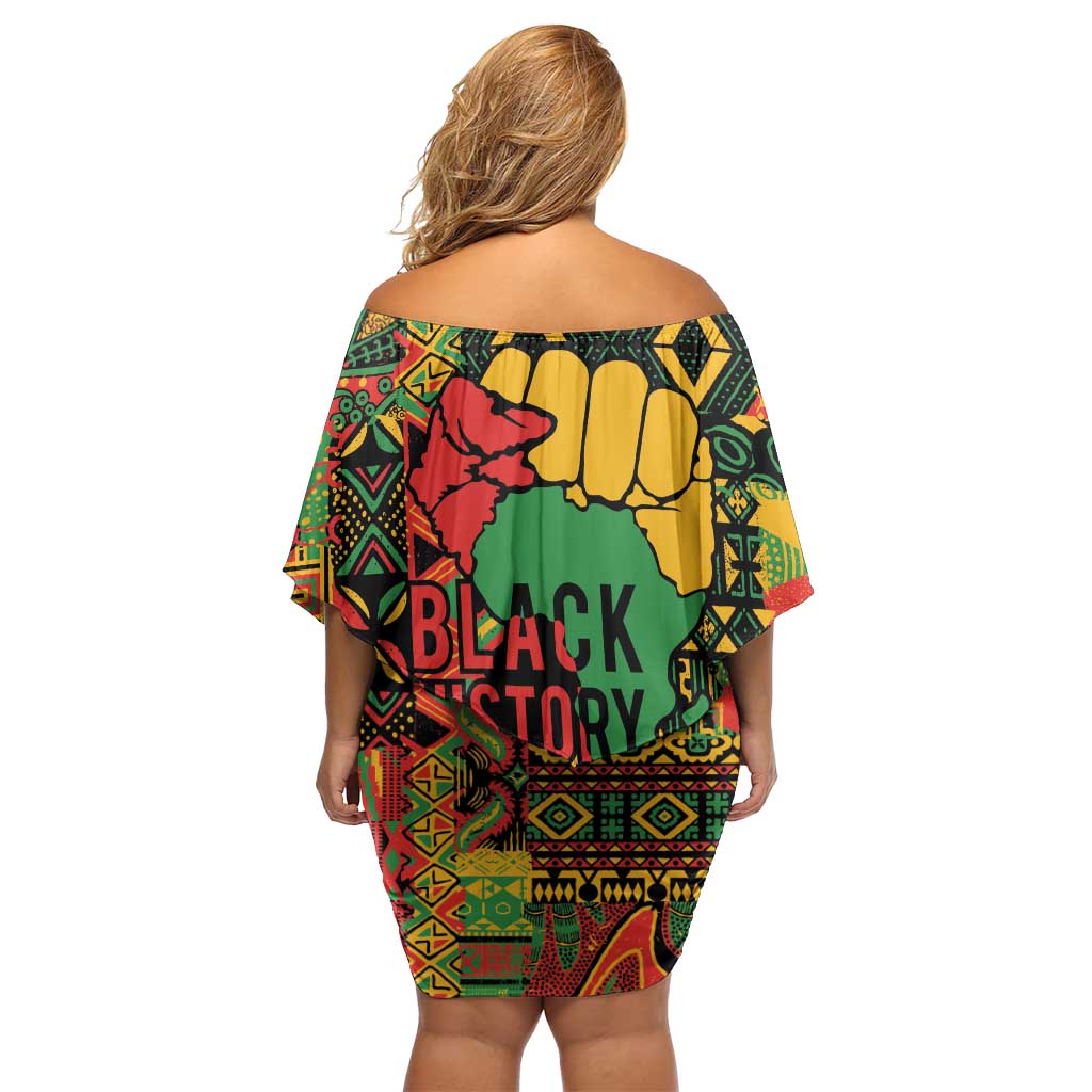 Black History Black Month Dream Like Off Shoulder Short Dress - Wonder Print Shop