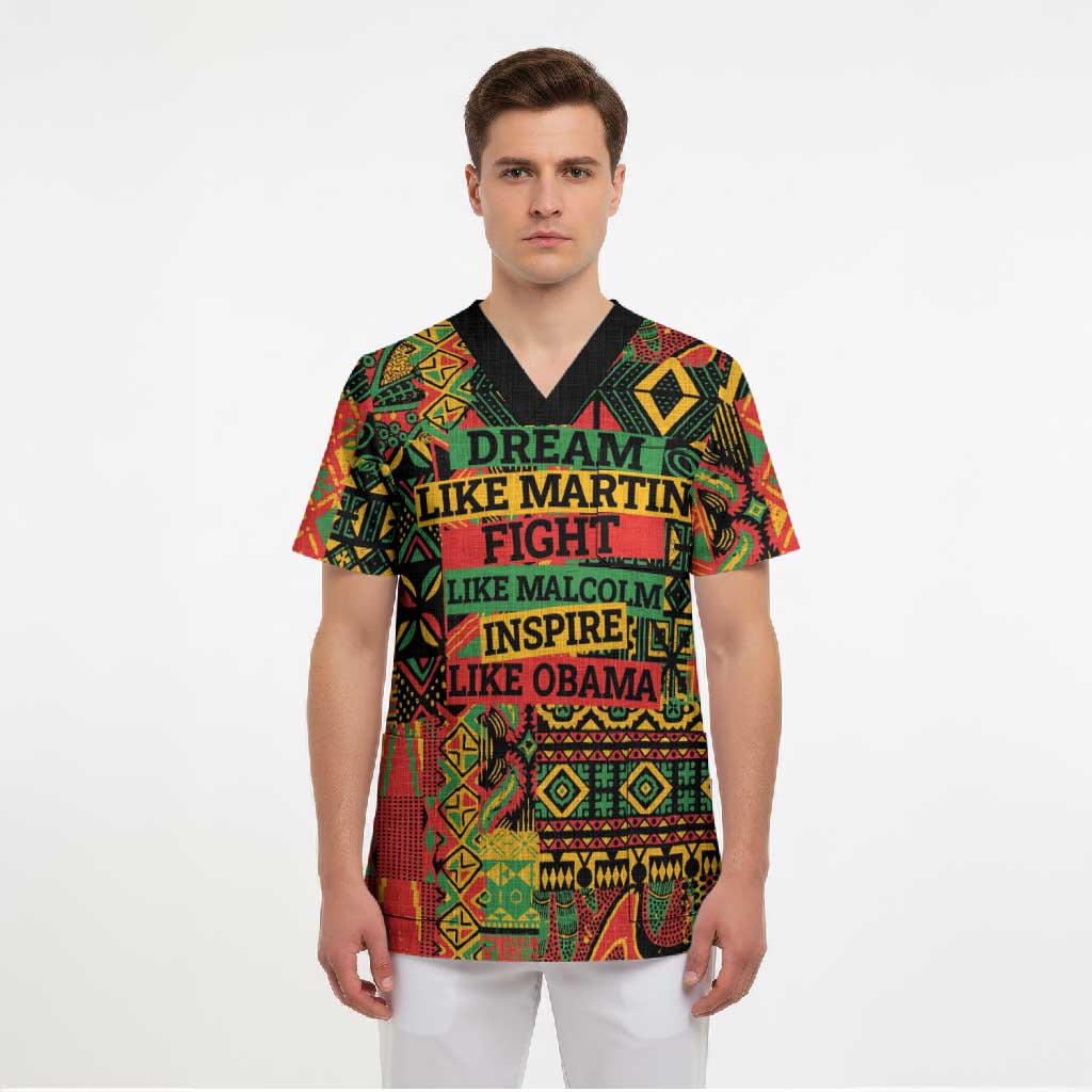 Black History Black Month Dream Like Scrub Top