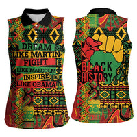 Black History Black Month Dream Like Women Sleeveless Polo Shirt - Wonder Print Shop