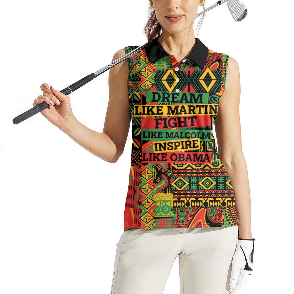Black History Black Month Dream Like Women Sleeveless Polo Shirt - Wonder Print Shop