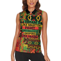 Black History Black Month Dream Like Women Sleeveless Polo Shirt - Wonder Print Shop