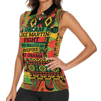 Black History Black Month Dream Like Women Sleeveless Polo Shirt - Wonder Print Shop