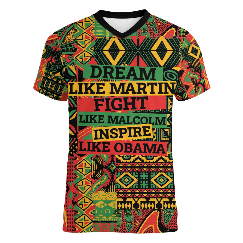 Black History Black Month Dream Like Women V-Neck T-Shirt - Wonder Print Shop