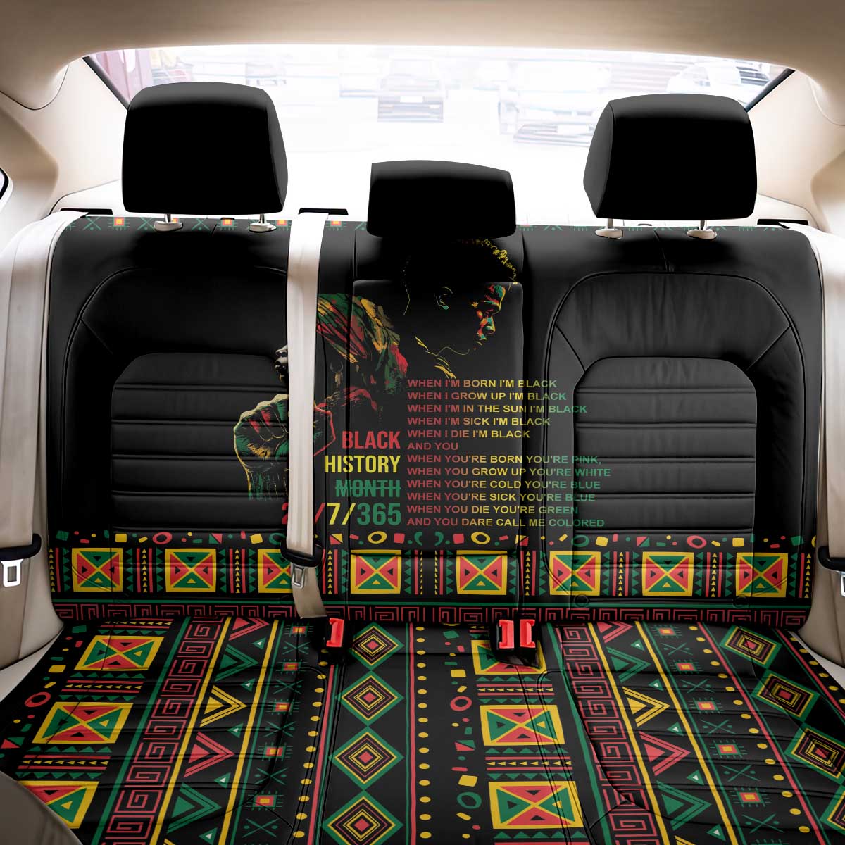 When I'm Born I'm Black Back Car Seat Cover Black History Black Month LT9 - Wonder Print Shop