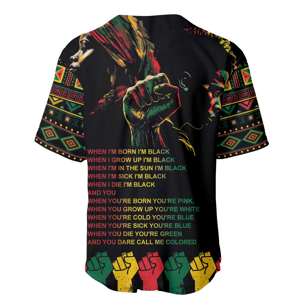 When I'm Born I'm Black Baseball Jersey Black History Black Month LT9 - Wonder Print Shop