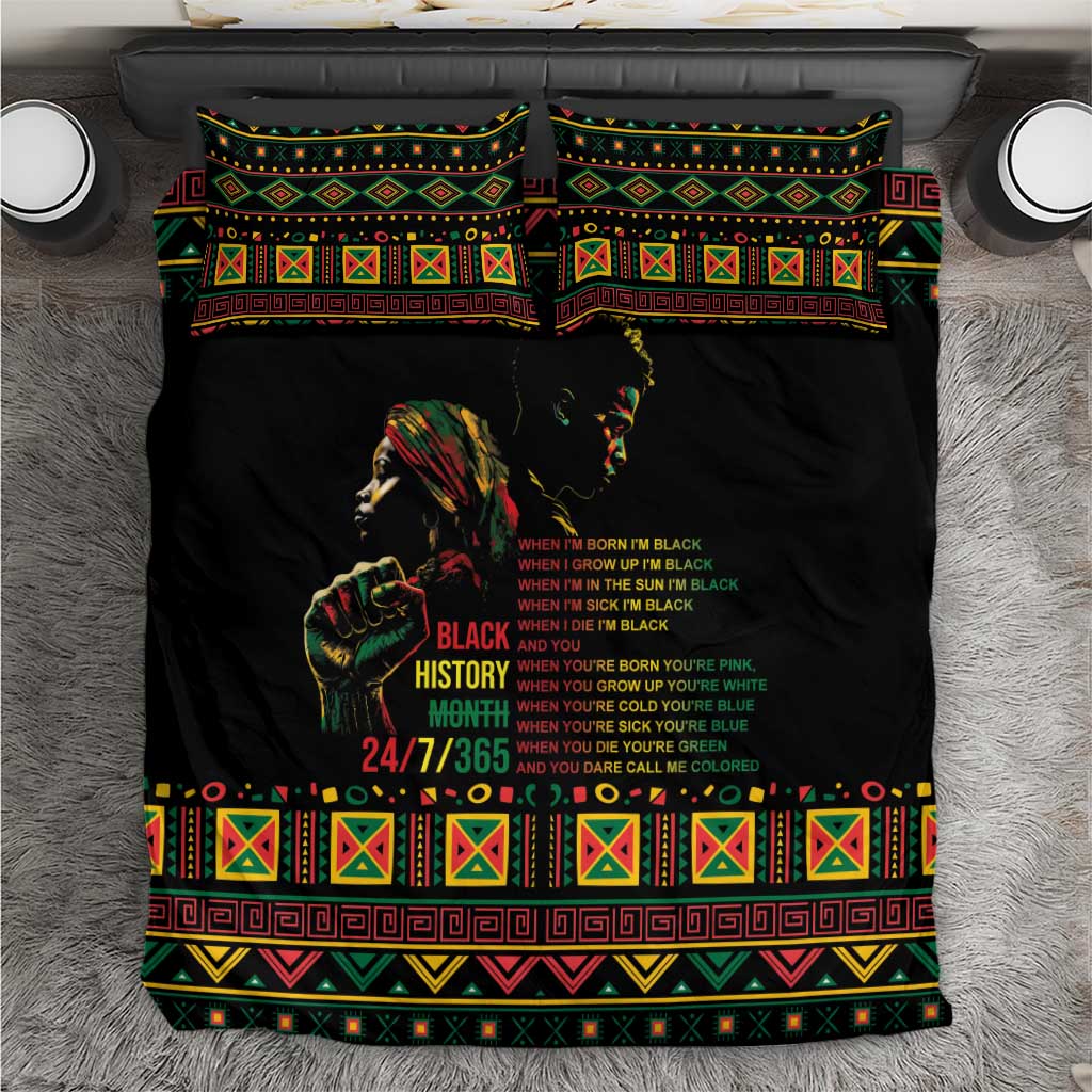 When I'm Born I'm Black Bedding Set Black History Black Month LT9 - Wonder Print Shop