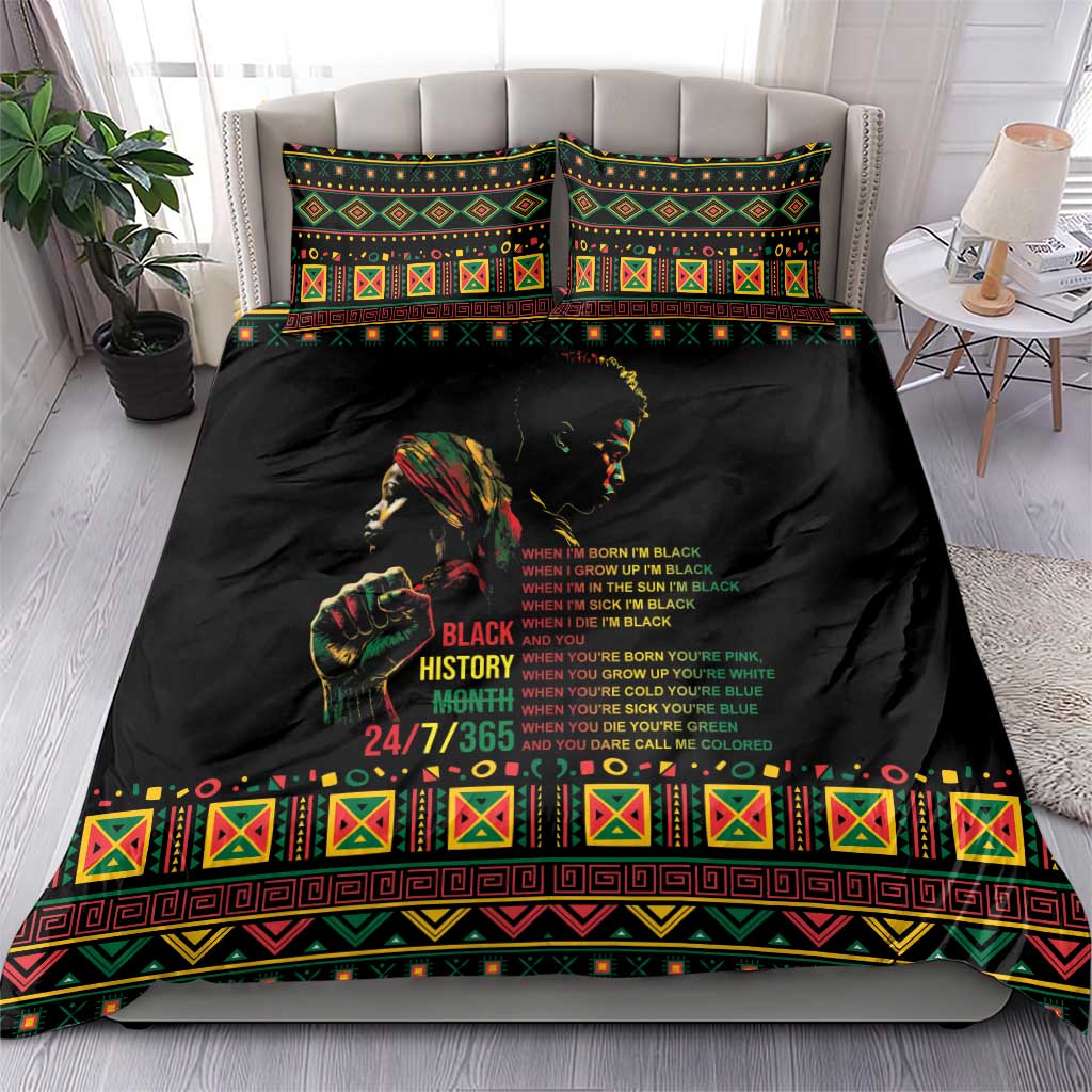When I'm Born I'm Black Bedding Set Black History Black Month LT9 - Wonder Print Shop