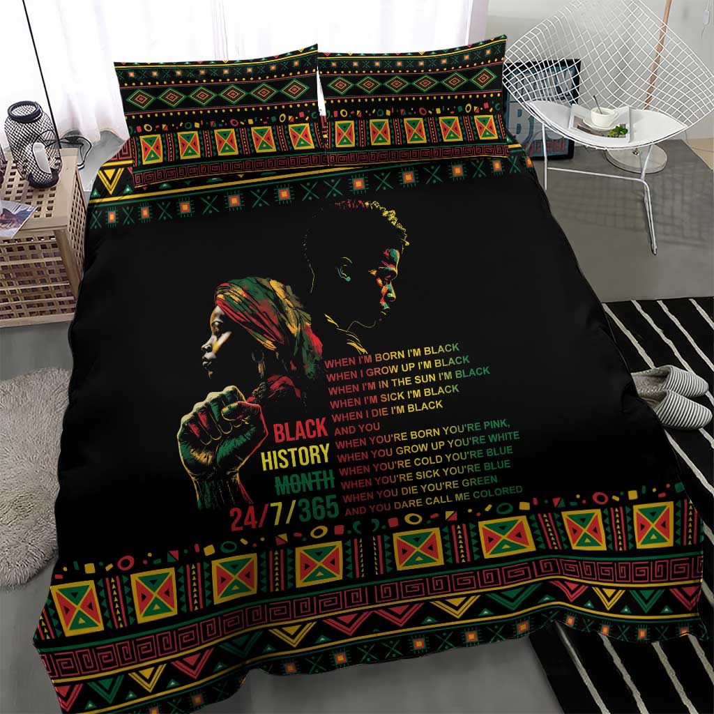 When I'm Born I'm Black Bedding Set Black History Black Month LT9 - Wonder Print Shop