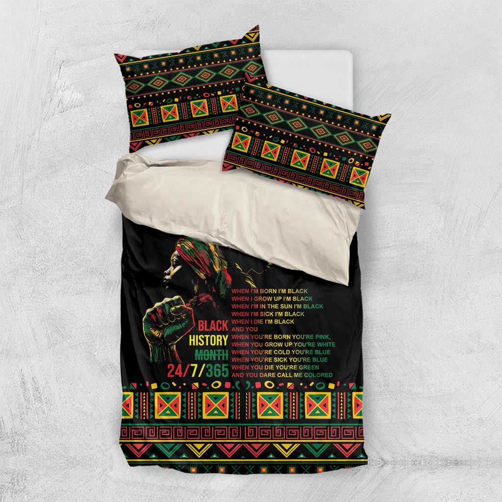 When I'm Born I'm Black Bedding Set Black History Black Month LT9 - Wonder Print Shop
