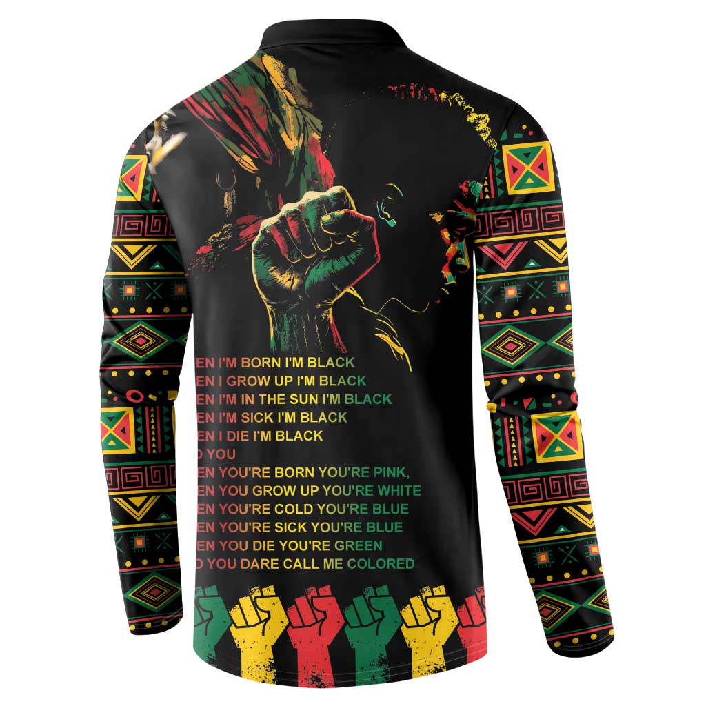 When I'm Born I'm Black Button Sweatshirt Black History Black Month LT9 - Wonder Print Shop