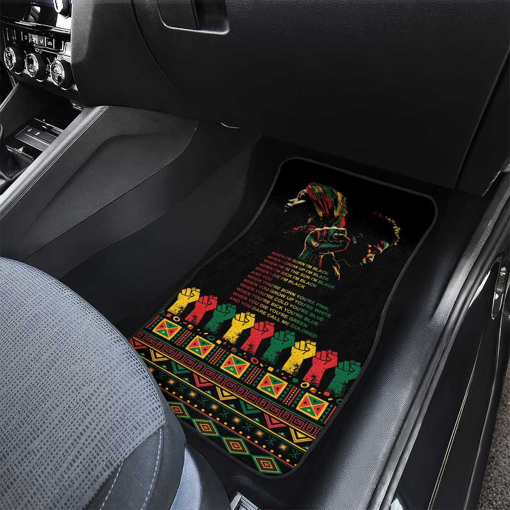 When I'm Born I'm Black Car Mats Black History Black Month LT9 - Wonder Print Shop