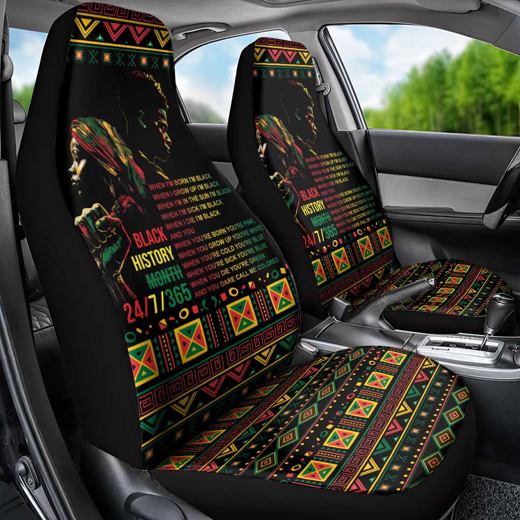 When I'm Born I'm Black Car Seat Cover Black History Black Month LT9 - Wonder Print Shop