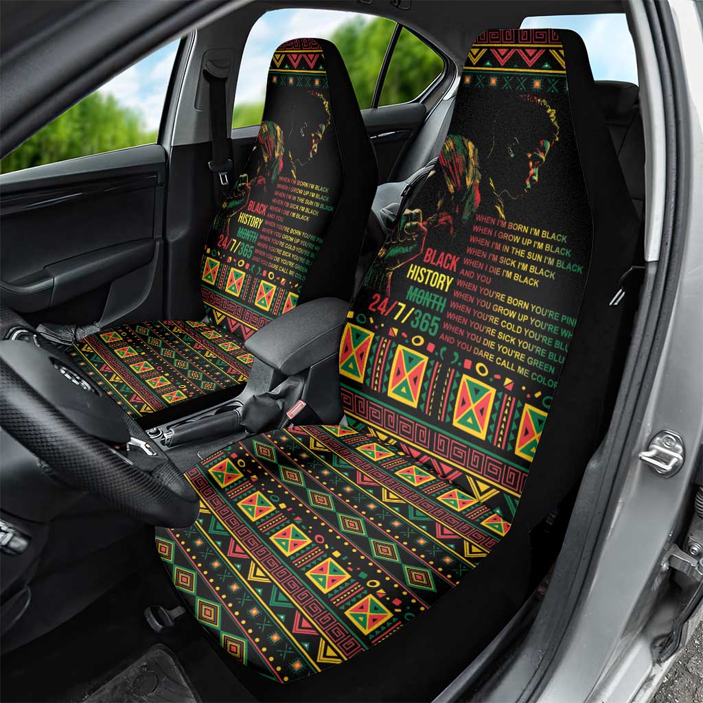 When I'm Born I'm Black Car Seat Cover Black History Black Month LT9 - Wonder Print Shop