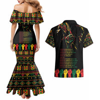 When I'm Born I'm Black Couples Matching Mermaid Dress and Hawaiian Shirt Black History Black Month LT9 - Wonder Print Shop