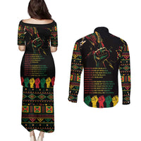 When I'm Born I'm Black Couples Matching Puletasi and Long Sleeve Button Shirt Black History Black Month LT9 - Wonder Print Shop