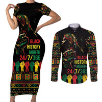 When I'm Born I'm Black Couples Matching Short Sleeve Bodycon Dress and Long Sleeve Button Shirt Black History Black Month LT9 - Wonder Print Shop
