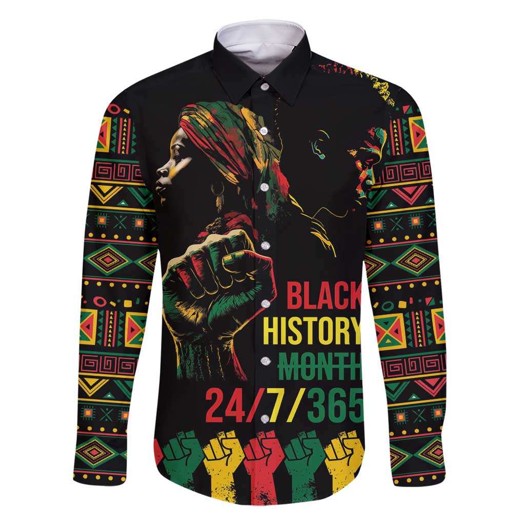 When I'm Born I'm Black Family Matching Long Sleeve Bodycon Dress and Hawaiian Shirt Black History Black Month LT9 - Wonder Print Shop