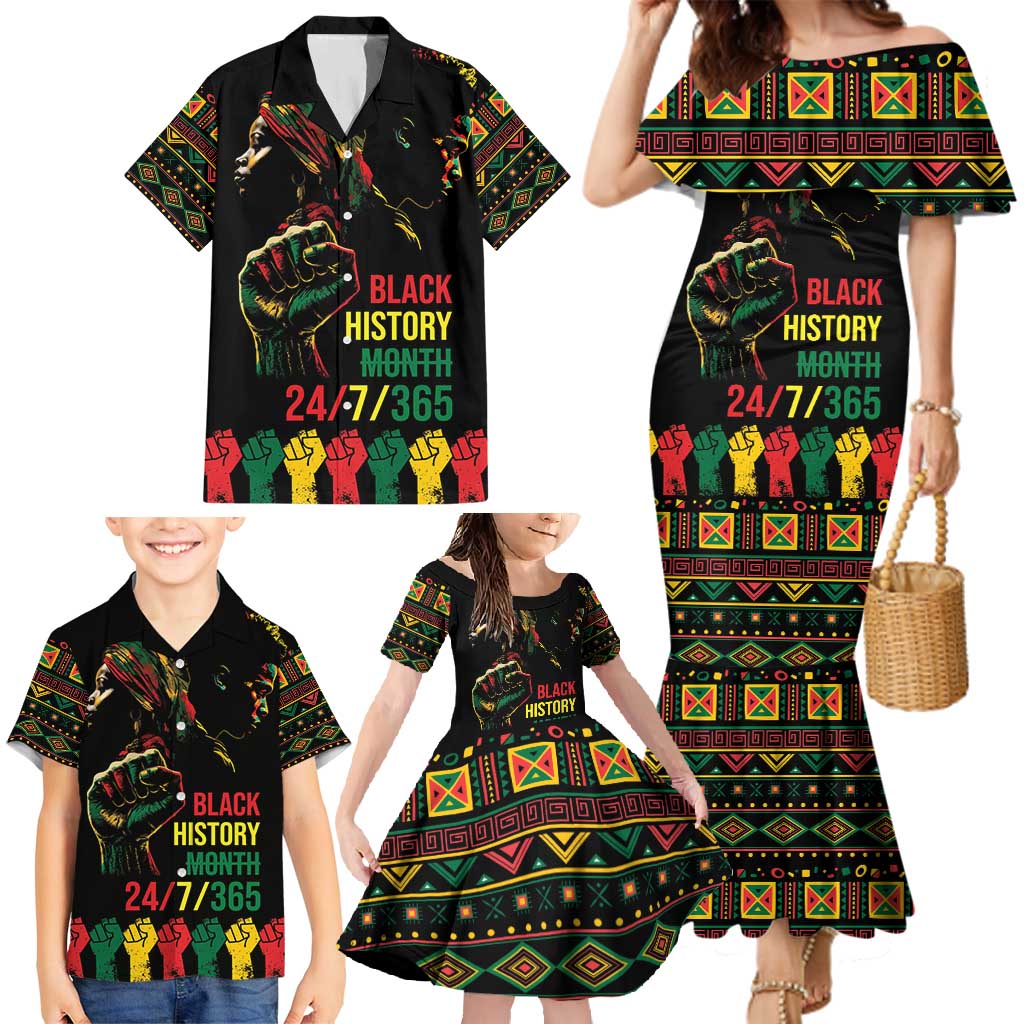 When I'm Born I'm Black Family Matching Mermaid Dress and Hawaiian Shirt Black History Black Month LT9 - Wonder Print Shop
