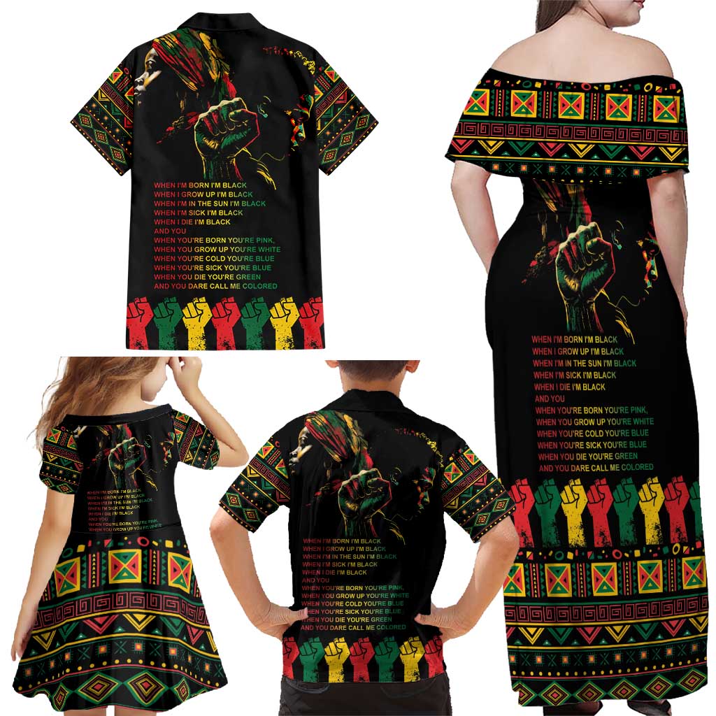 When I'm Born I'm Black Family Matching Off Shoulder Maxi Dress and Hawaiian Shirt Black History Black Month LT9 - Wonder Print Shop
