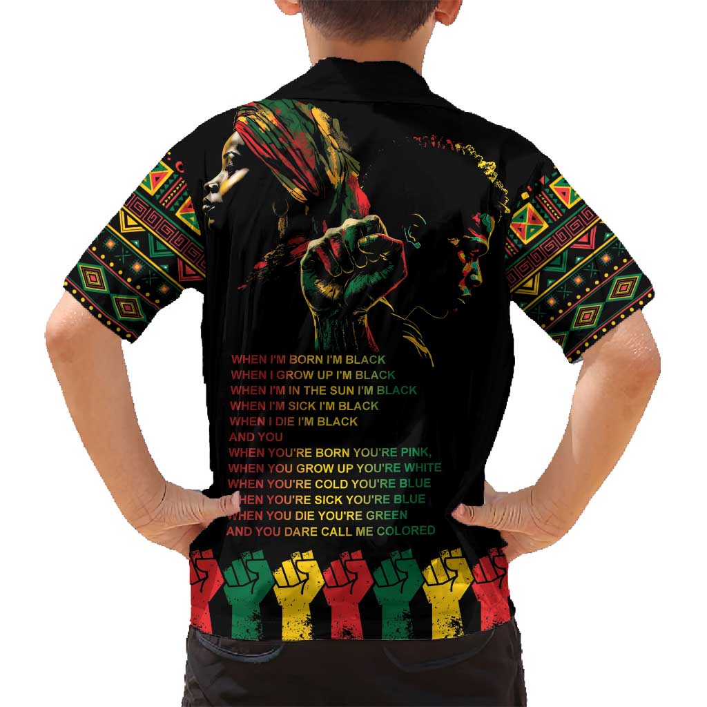 When I'm Born I'm Black Family Matching Off Shoulder Short Dress and Hawaiian Shirt Black History Black Month LT9 - Wonder Print Shop