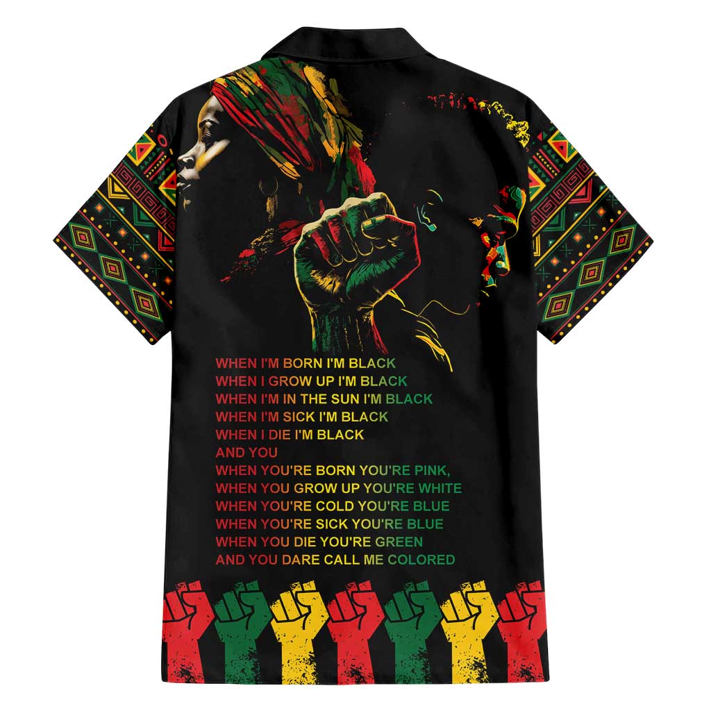 When I'm Born I'm Black Family Matching Short Sleeve Bodycon Dress and Hawaiian Shirt Black History Black Month - Wonder Print Shop