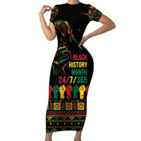When I'm Born I'm Black Family Matching Short Sleeve Bodycon Dress and Hawaiian Shirt Black History Black Month - Wonder Print Shop