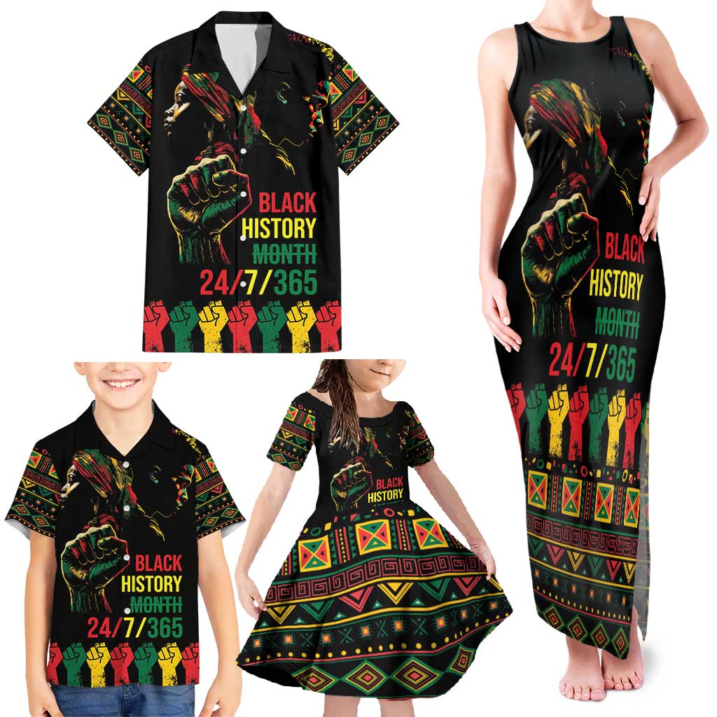 When I'm Born I'm Black Family Matching Tank Maxi Dress and Hawaiian Shirt Black History Black Month - Wonder Print Shop