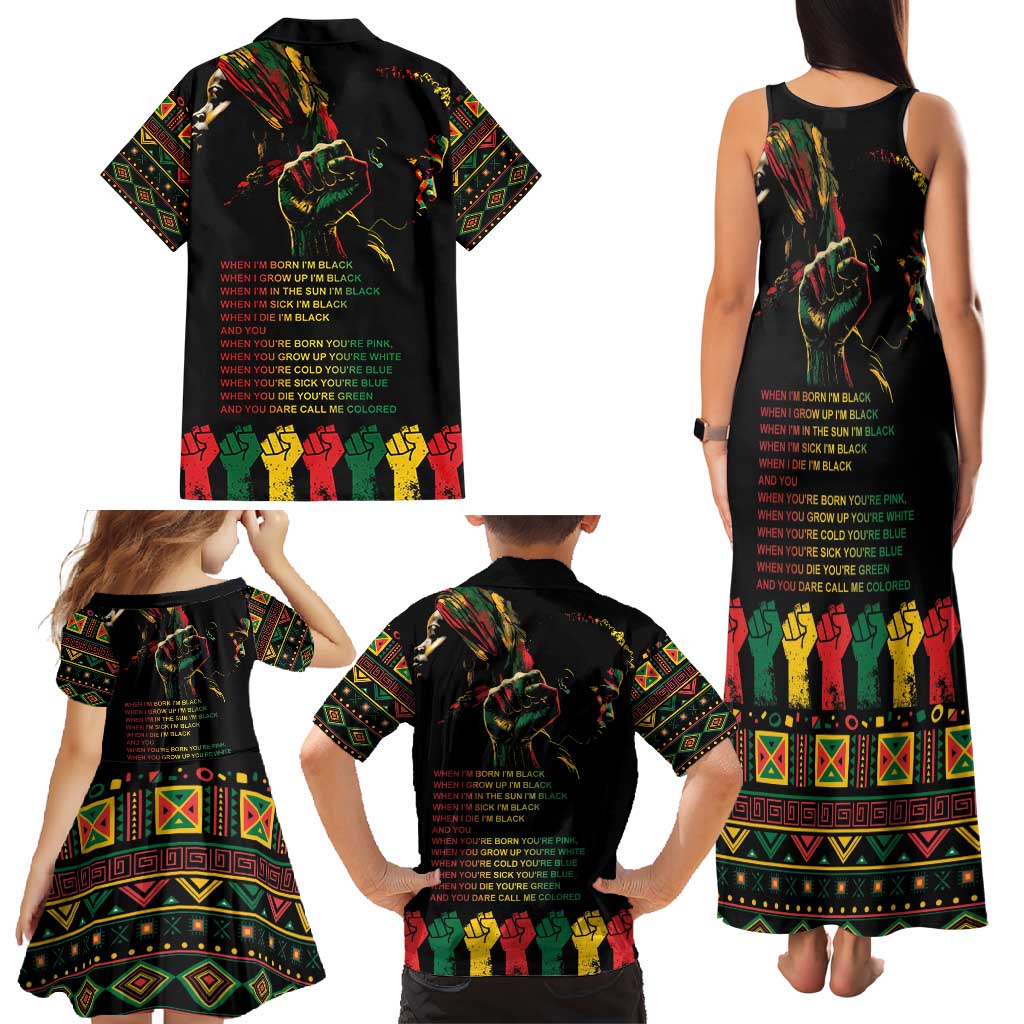 When I'm Born I'm Black Family Matching Tank Maxi Dress and Hawaiian Shirt Black History Black Month - Wonder Print Shop