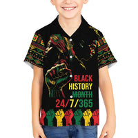 When I'm Born I'm Black Kid Hawaiian Shirt Black History Black Month - Wonder Print Shop