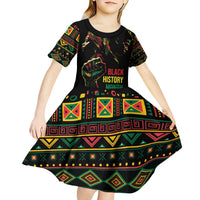 When I'm Born I'm Black Kid Short Sleeve Dress Black History Black Month - Wonder Print Shop
