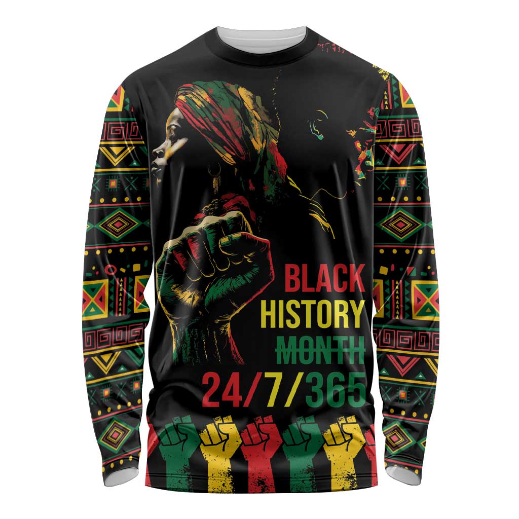 When I'm Born I'm Black Long Sleeve Shirt Black History Black Month - Wonder Print Shop