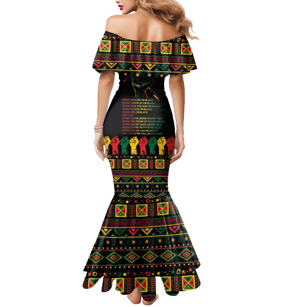 When I'm Born I'm Black Mermaid Dress Black History Black Month - Wonder Print Shop