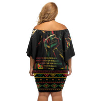 When I'm Born I'm Black Off Shoulder Short Dress Black History Black Month - Wonder Print Shop