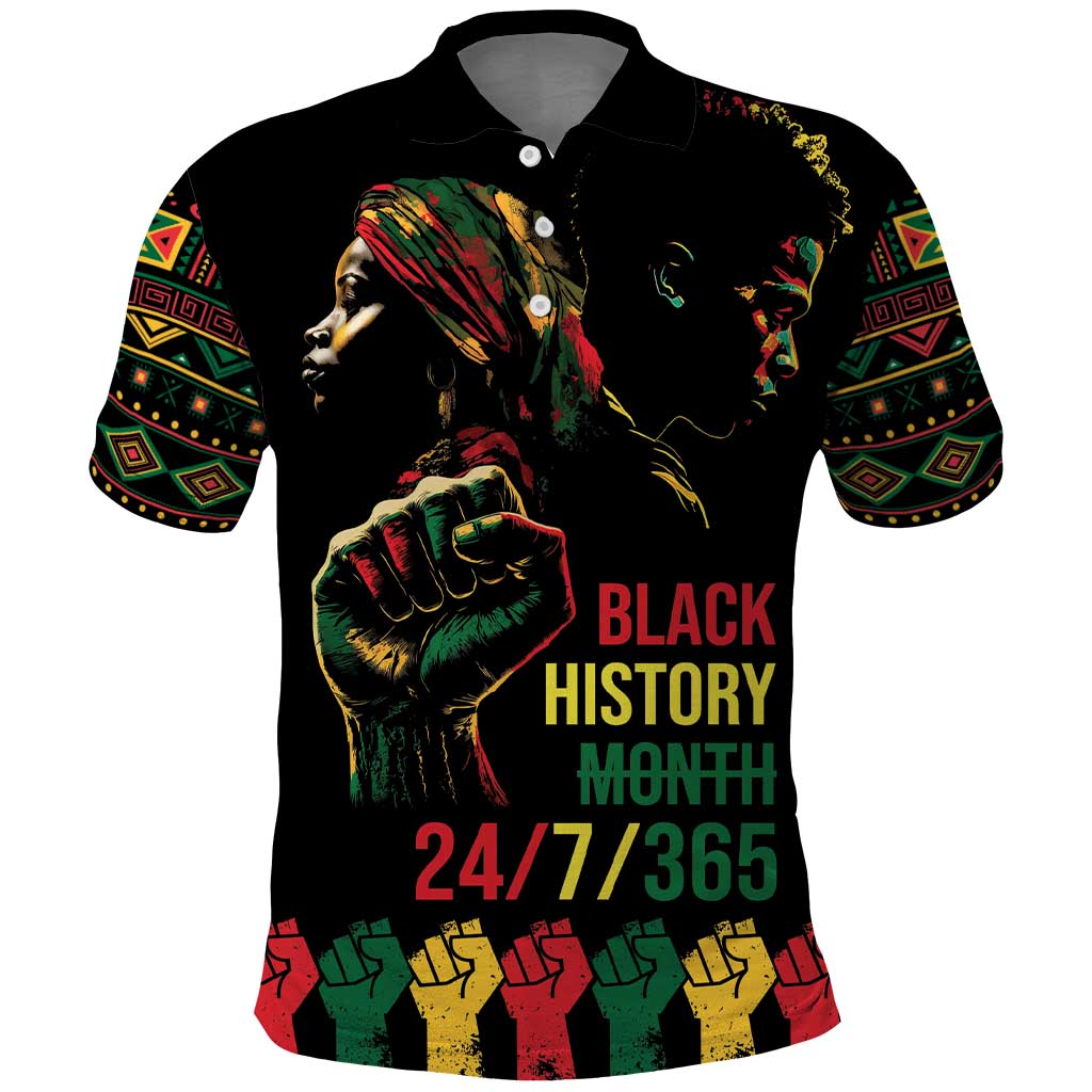 When I'm Born I'm Black Polo Shirt Black History Black Month - Wonder Print Shop