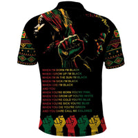 When I'm Born I'm Black Polo Shirt Black History Black Month - Wonder Print Shop